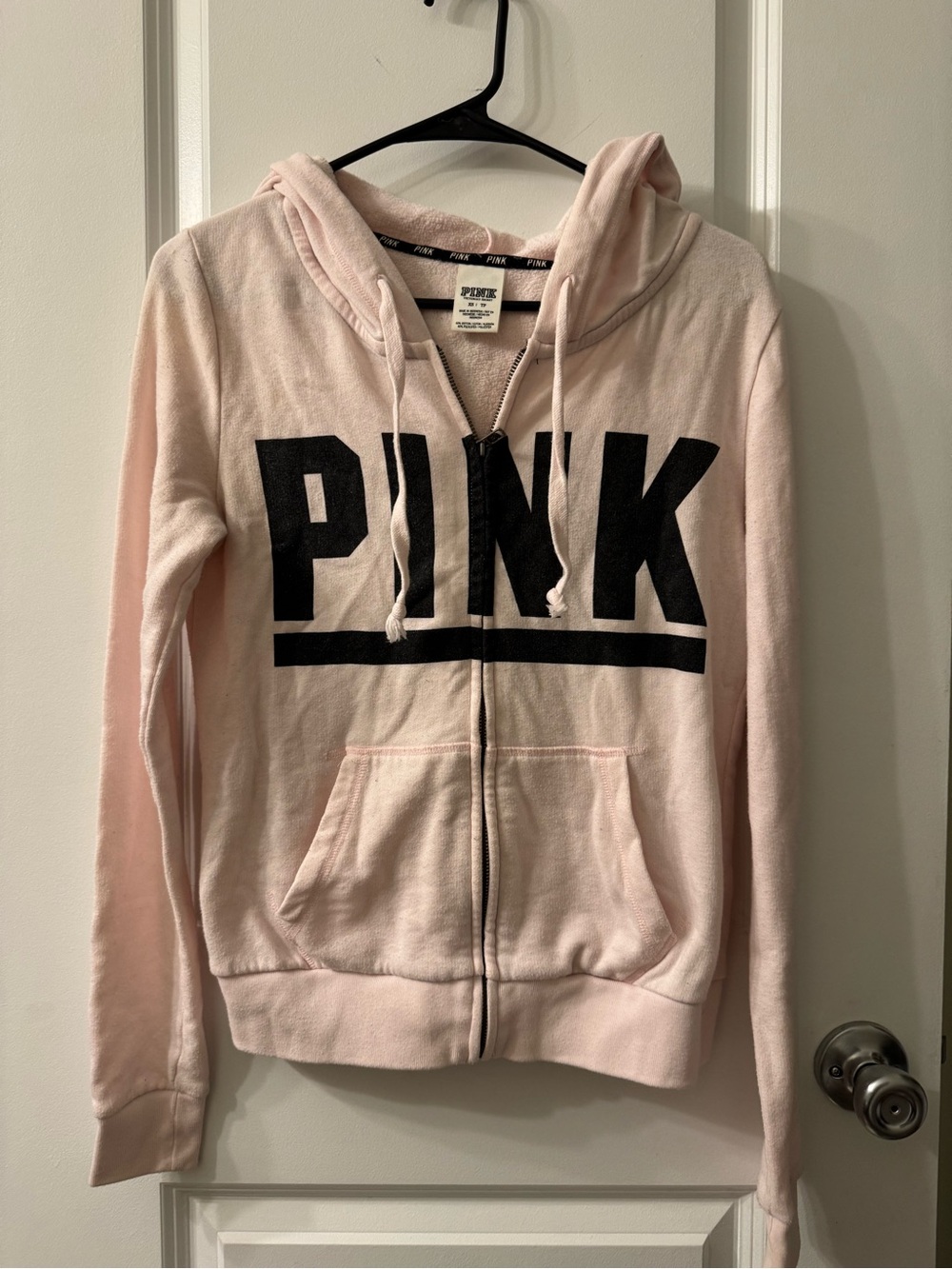 PINK Victoria's Secret Light Pink Zip Hoodie